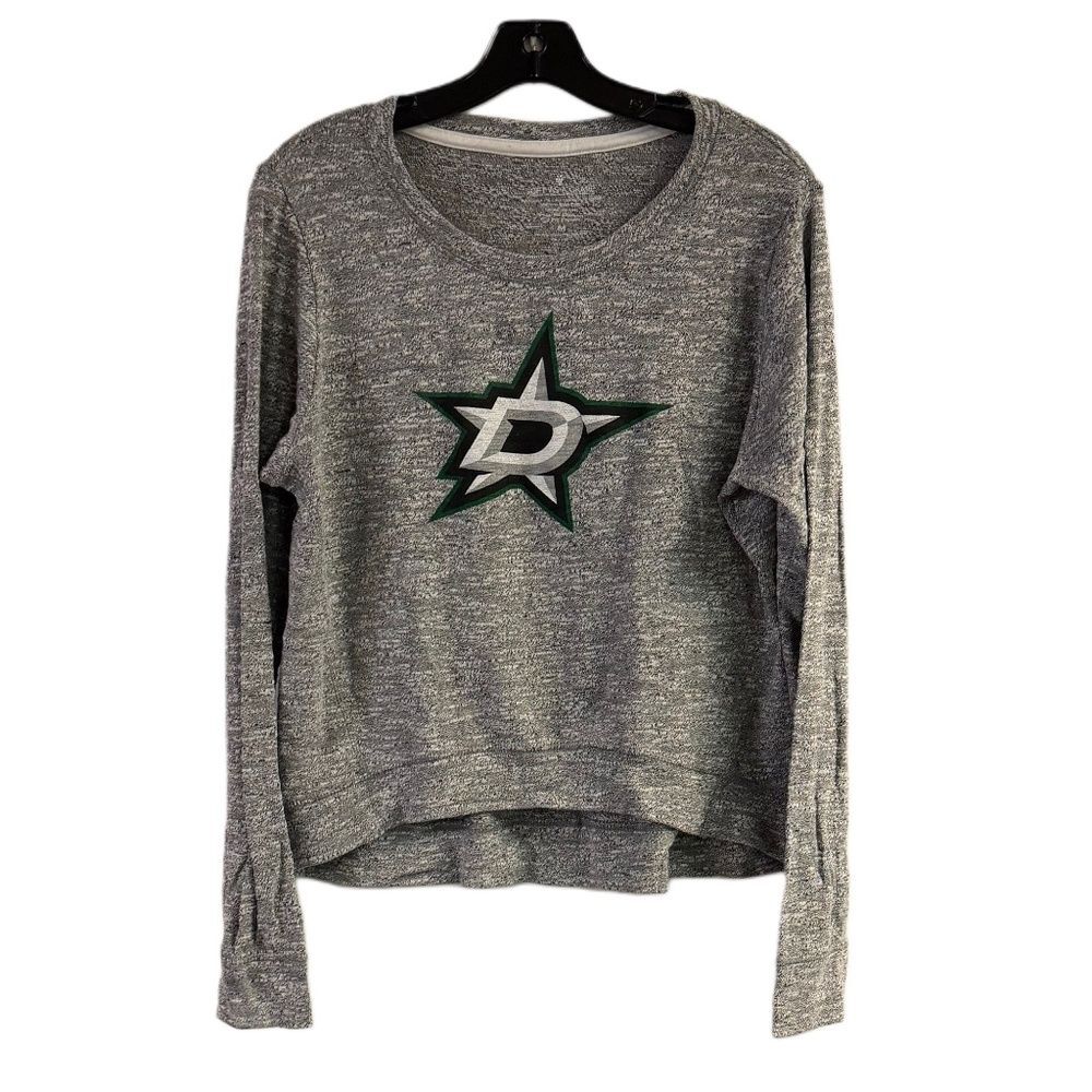 NWT NHL Dallas Stars Heathered Gray Lightweight Sweatshirt Size M